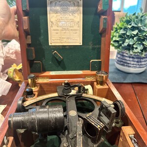 WWII 1943 Husun Sextant By Hughes & Sons. Boxed w/original Documents and Accessories