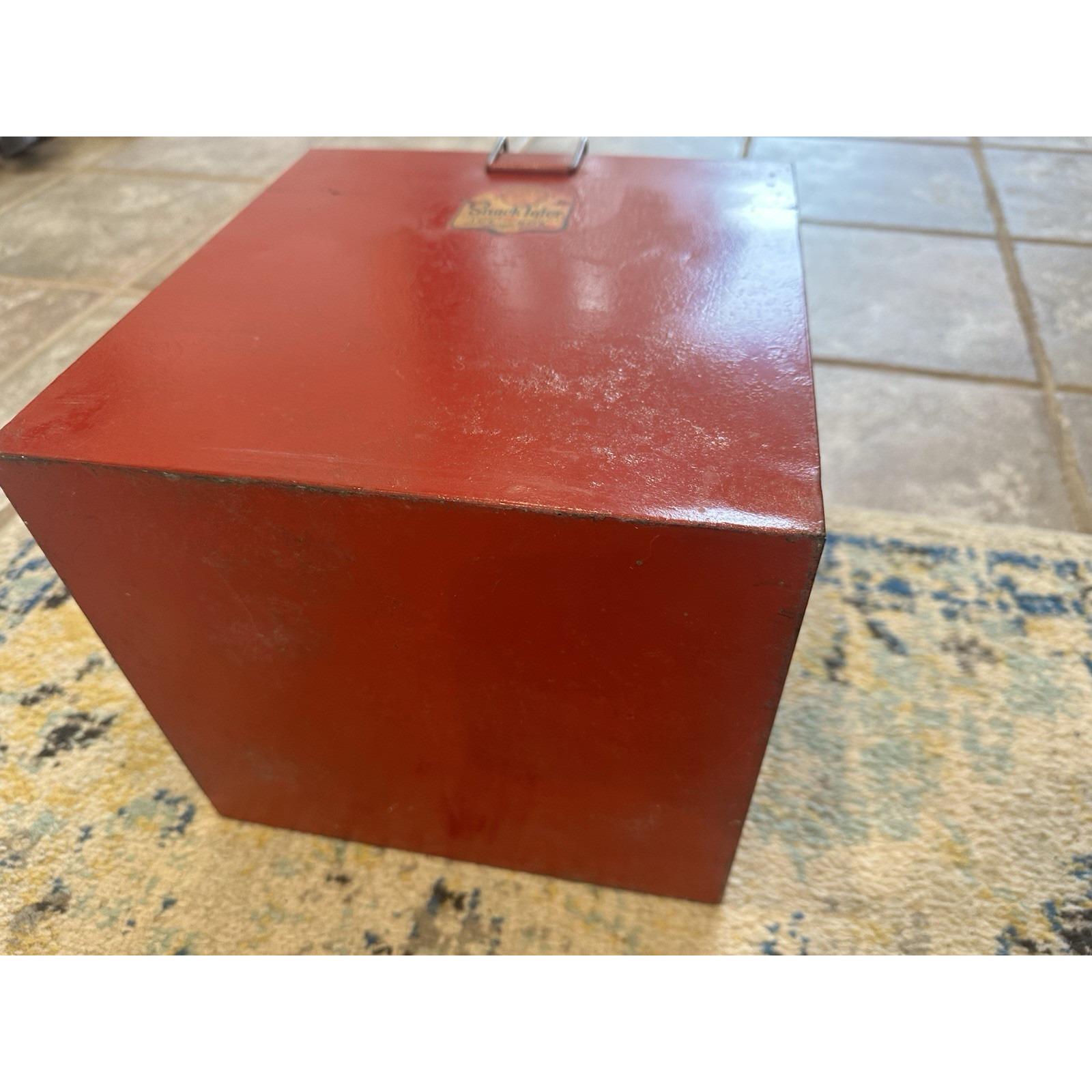 Glacière Vintage Carlco 'Snack-toter' Années 50 - Étanche Acier Rouge - Occasion USA