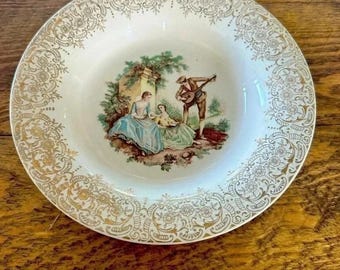 Vintage LIMOGE China Salatschüssel - Design 22k Gold