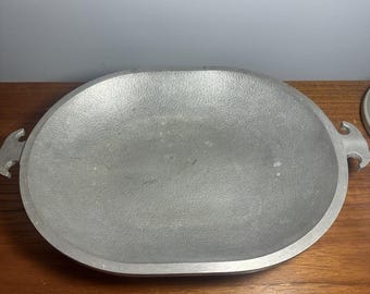 Vintage Guardian Service Ware Serving Tray 10" x 13" Cast Aluminum Oval Platter