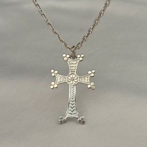 Sterling Silver Armenian Cross Pendant