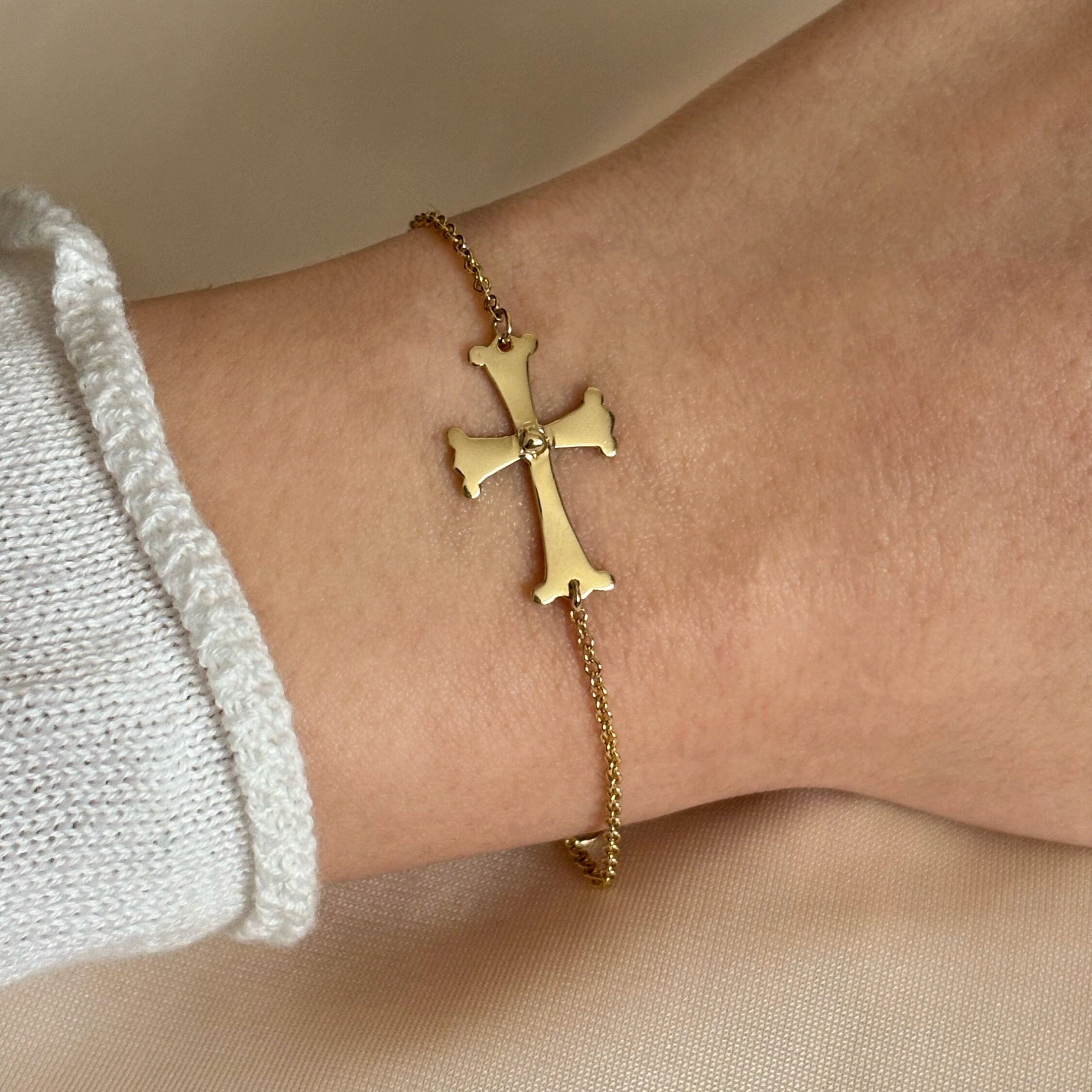 Armenian cross shop bracelet