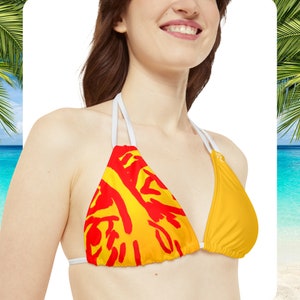 Graffiti Art Bikini Top, Urban Bikini Fashion, Original Art Bikini Top, Abstract Art  Bikini Top, Colorful Bikini Top, Graffiti Beachwear