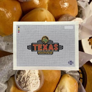 Roadhouse Hand Painted Needlepoint Canvas 18 Mesh