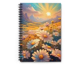 Spiral Notebook Lined camomiles