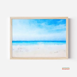 Printable Wall Art Abstract Coastal Wall Art Set / Watercolor Landscape Prints / Abstract Ocean Prints / Modern Nature Prints
