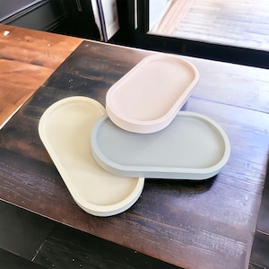 Decorative Oval trays with Pastel Colours  | Personalised | Modern  | Trinket dish | Minimal Design | Soap Holder | Water resistant