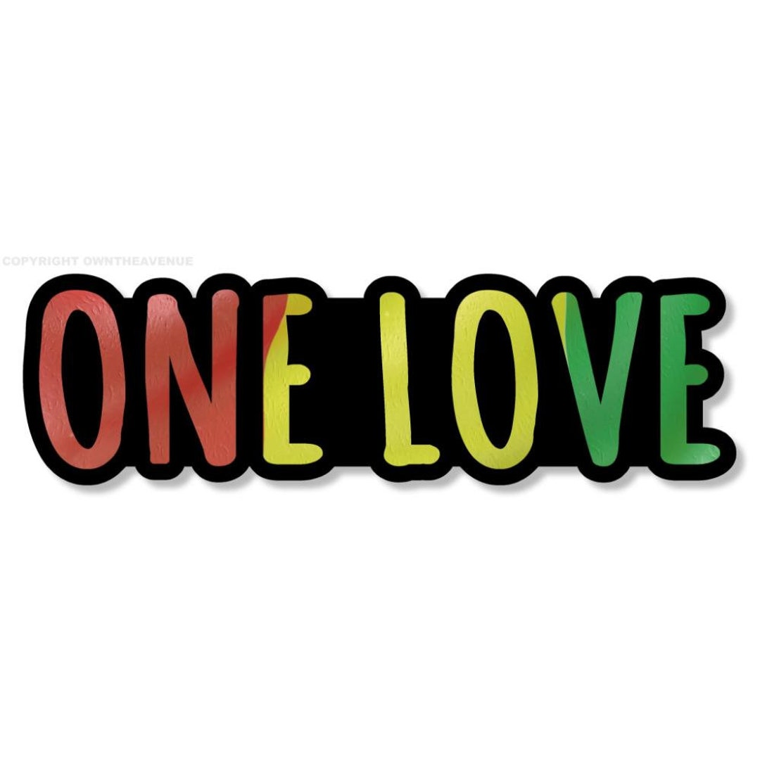 One Love Rasta Rastafarian Rastafari Sticker Car Truck Laptop V3 Vinyl ...