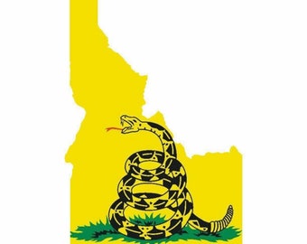 Idaho ID State Gadsden Flag Sticker | Don't Tread Vinyl Stickers for Bumper Window Car Truck