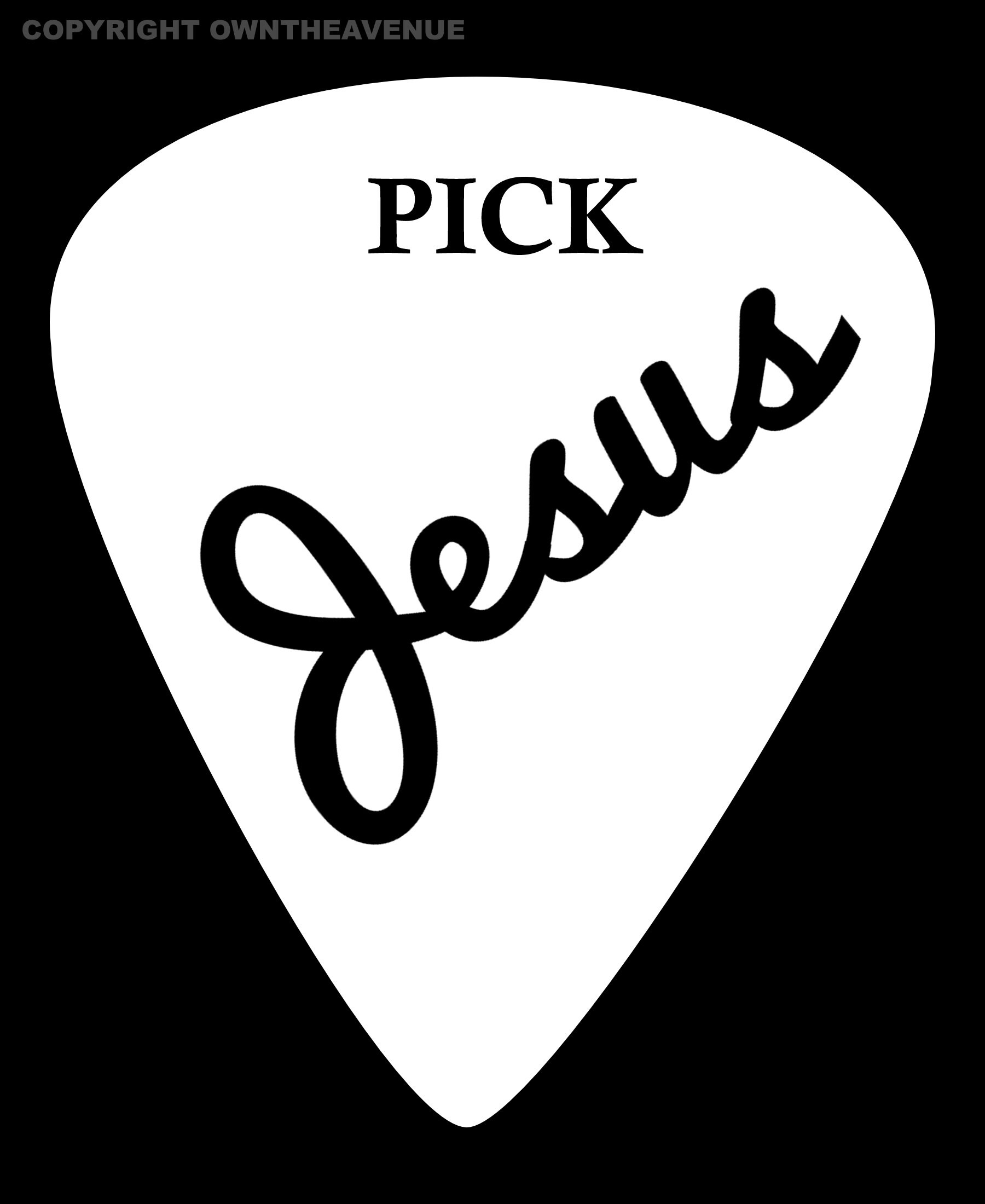 Médiator guitare - Pick Jesus