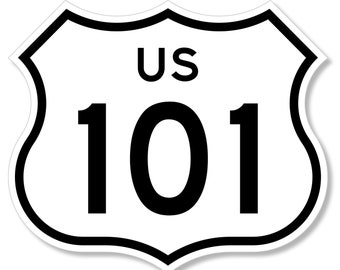 US Highway 101 Sign CA California hwy1 hwy 1 vinyl sticker decal