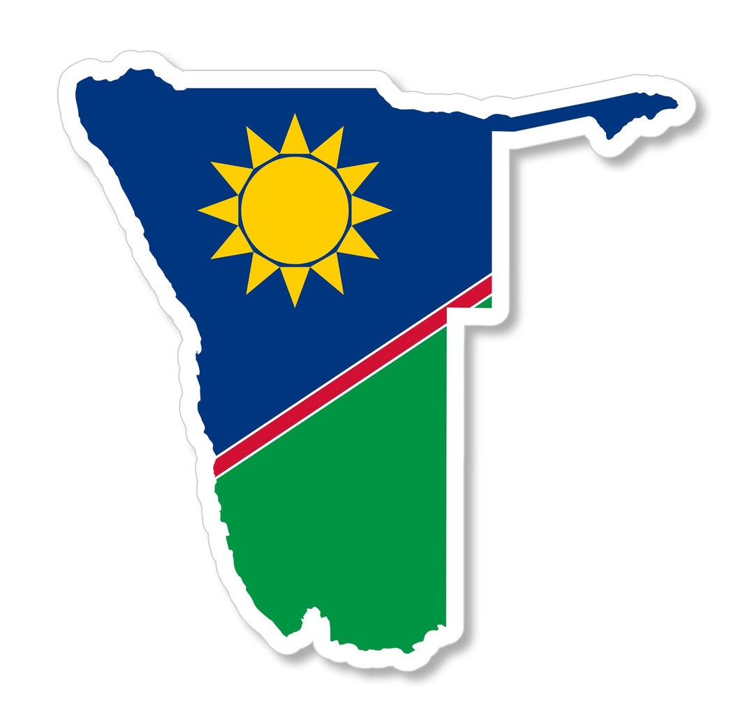 Nimibia Sticker Namibia Country Flag Map Outline Sticker for Truck Car Window Bumper ...