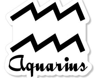 Aquarius Zodiac Sign Logo Sticker Car Astrological Astrology Vinyl Stickers Decal FCLogo1