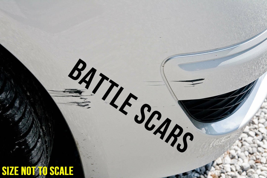 Battle Scars Funny Jdm Car Booboo Scratch Cover up Sticker Etsy