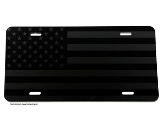 USA American Flag Ghost Style Tactical Patriot Freedom License Plate Cover