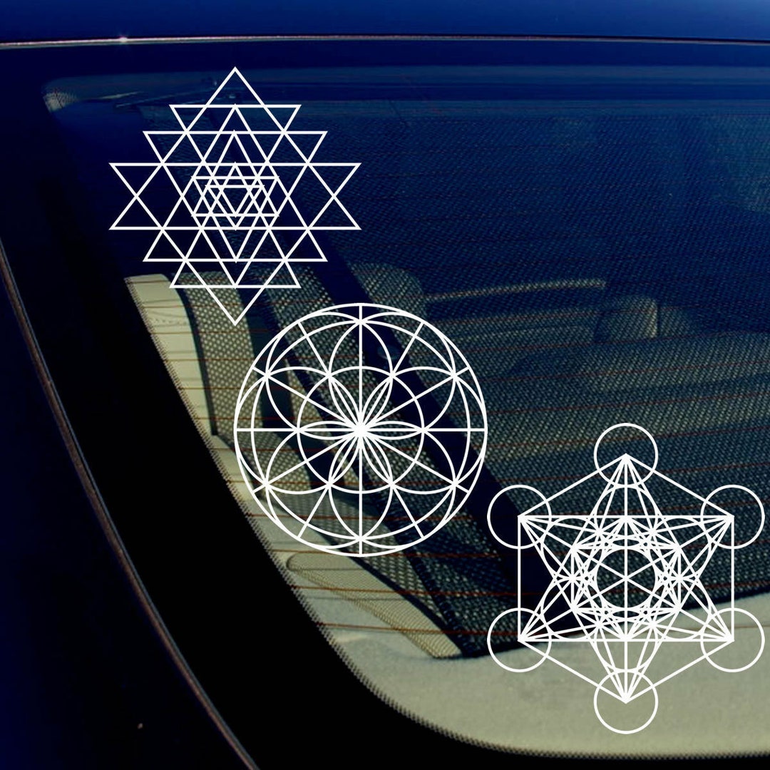 Sacred Geometry Math Kabbalah Car Window Sticker Decal Pack Etsy Canada 