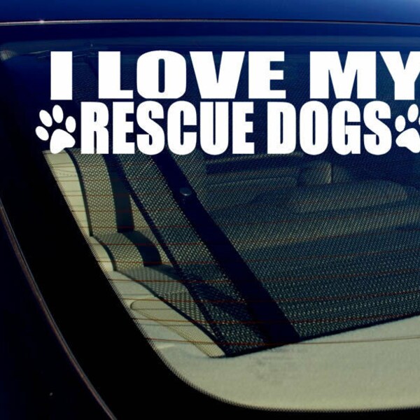 I Love My Rescue Dog Etsy