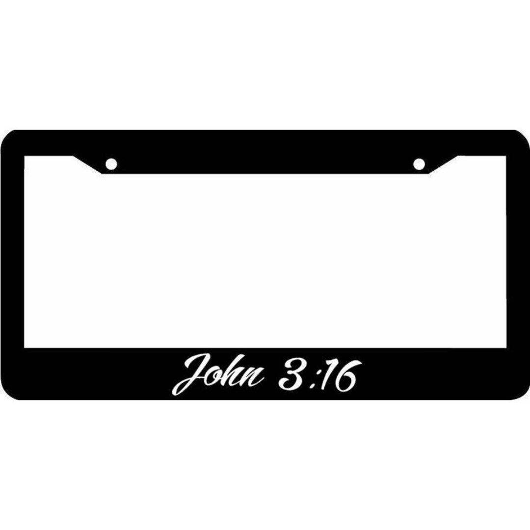 John 316 Bible Verse Christian Christ Religious License Plate Frame ...