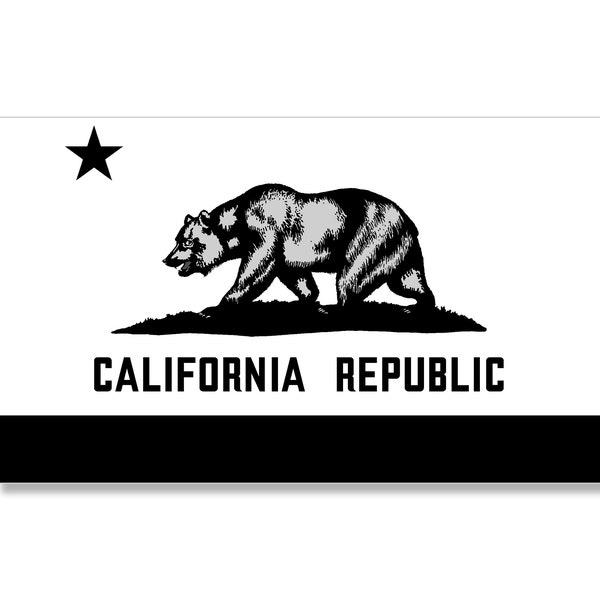 California Cali Bear Flag Subdued Car Truck Window Bumper Sticker Decal 4"