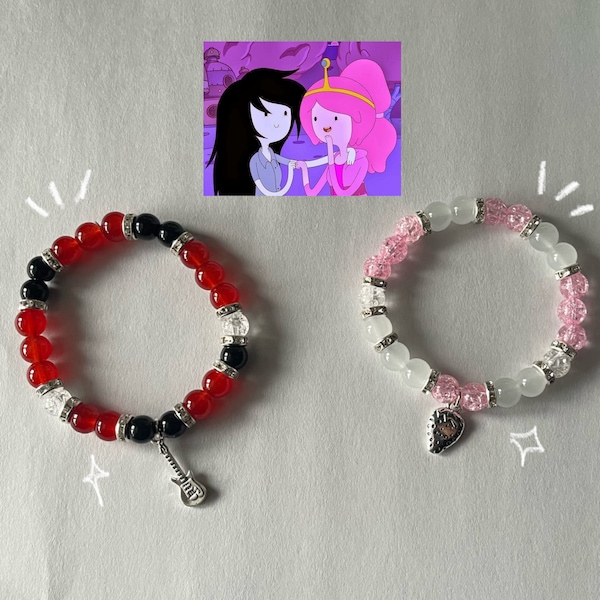 Princess bubblegum and marceline matching bracelets