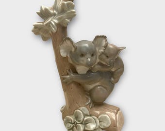Vintage Lladro Koala Love Figurine 5461 Retired Porcelain 1987 Spain 8”