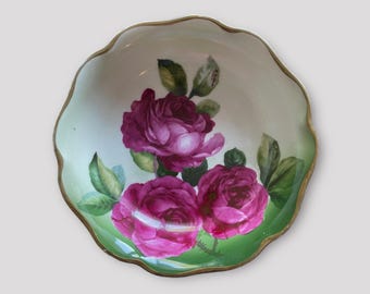Antique Rosenthal Plate RC Bavaria Crysantheme Rose Dish 6.5” Signed 1891-1906