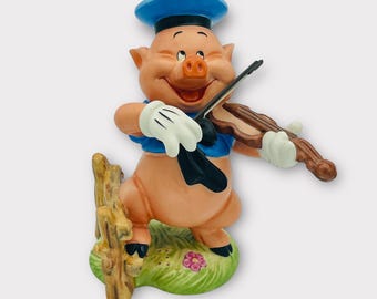 Vintage WDCC Walt Disney Fiddler Pig Three Little Pigs Figurine Retired 1994 Orchard