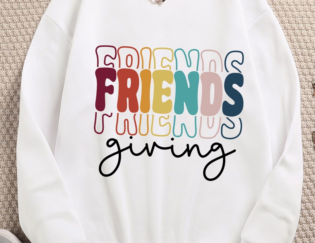 Friendsgiving Pullover Sweatshirt Retro Friendsgiving - Etsy
