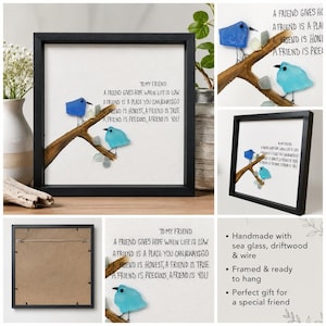 Medium 7x7 Dimensional Art "Friends Like You" Home Decor - Gift - Framed Art