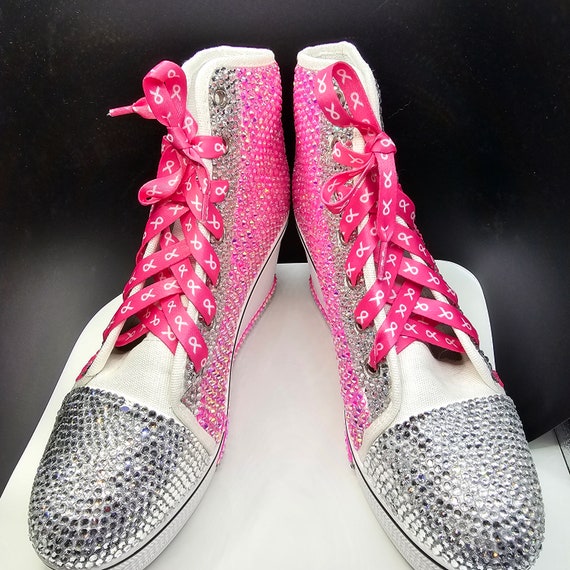 Rhinestone Tennis Shoes with Custom Colors This Listing Is for The High Top Version