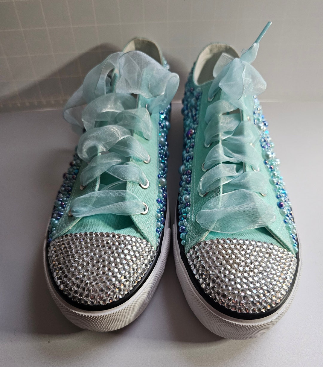 Rhinestone Tennis Shoes With Custom Colors This Listing is for Low Top ...