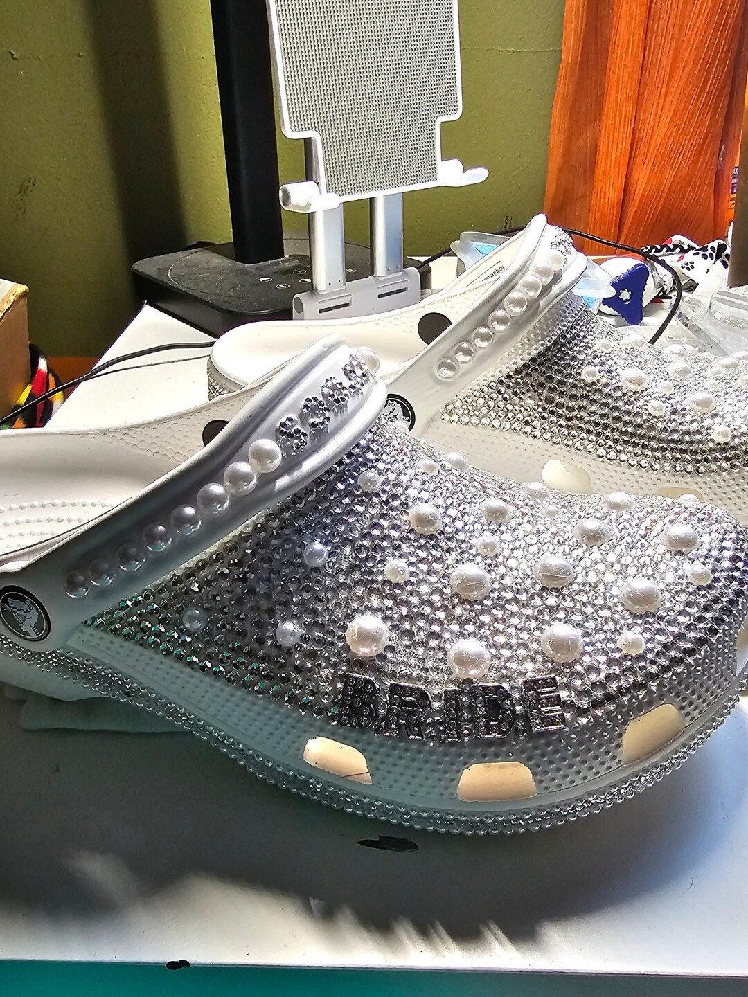 Custom Designed Rhinestone Crocs Etsy