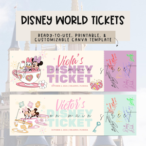 MickeyMouse DisneyWorld Tickets | magic mail,  Surprise Vacation, kids vacation, trip announcement, Canva, vacation reveal, Disneyland