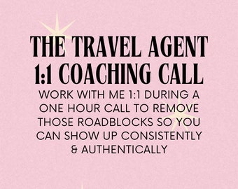 Travel Agent 1:1 Coaching Call | travel agent IG coaching for social media content, caption, hashtags, ads, highlights, & SEO optimization