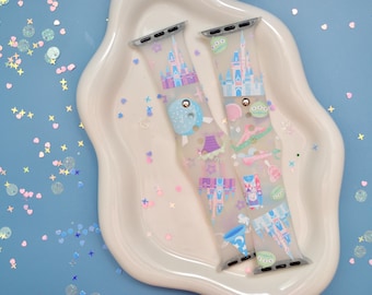 Theme Park Icon Apple Watch Band: Disneyworld Inspired Silicone Strap