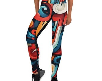 Leggings de yoga "Curva abstracta"