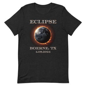 Boerne, TX. Eclipse 2024. Unisex t-shirt