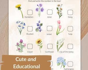 Wildflower Scavenger Hunt Printable: Nature Activity for Kids (PDF Download)