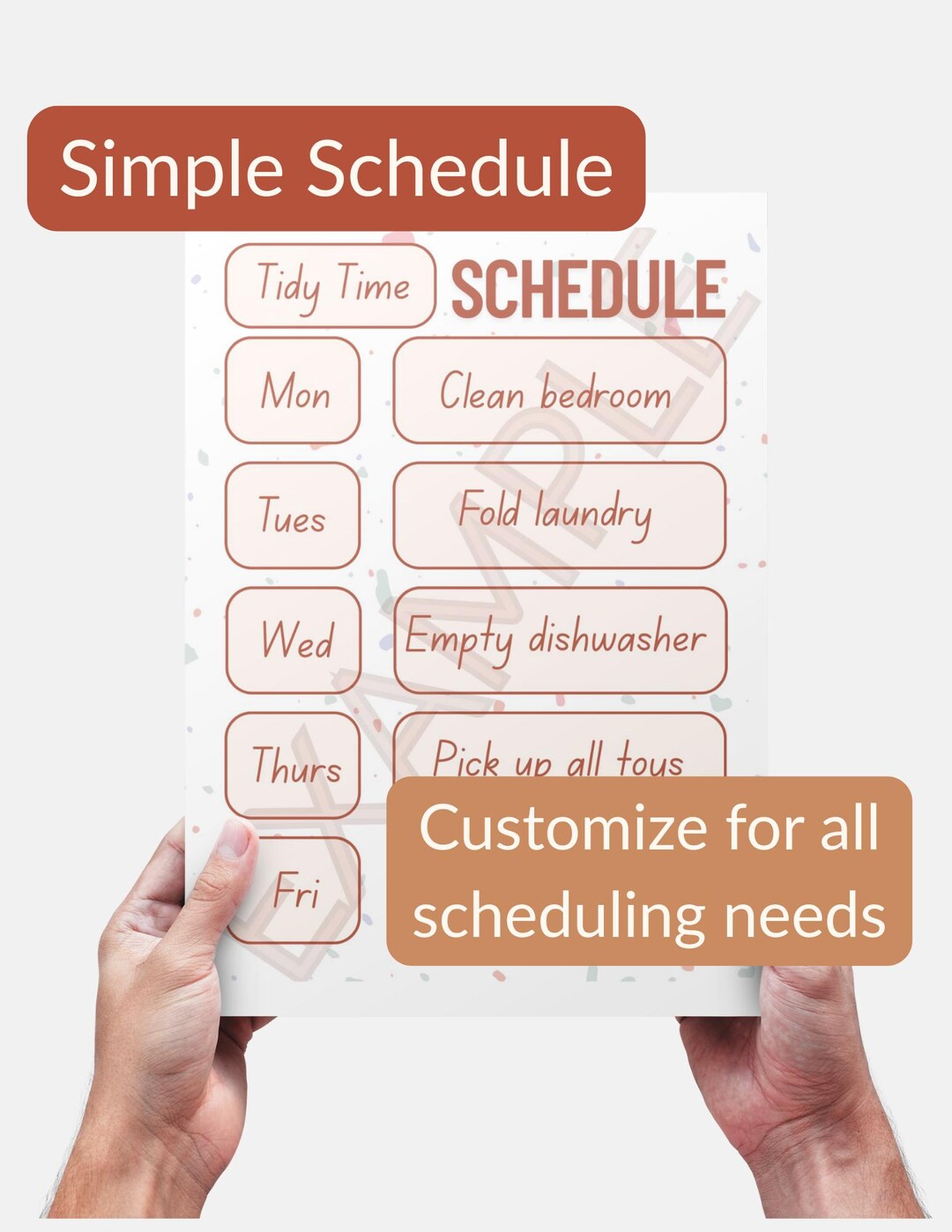 Custom Schedule Checklist, Kids and Adults, Printable Organizer ...