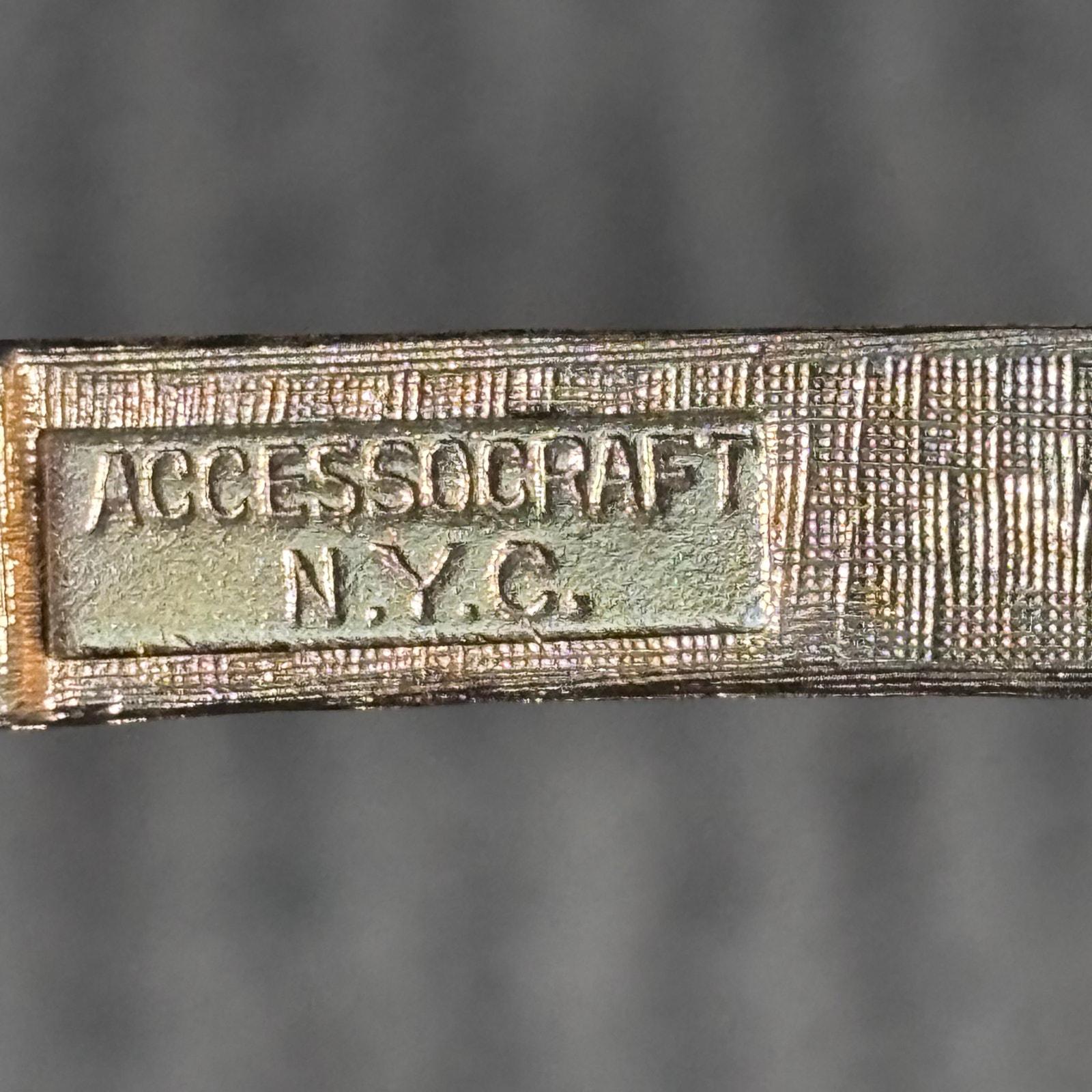 Vintage Accessocraft NYC Gold Tone Skinny Stretch Belt, 70s  display picture 1