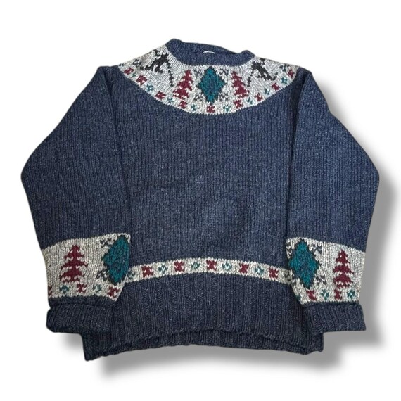 90s Polo Ralph Lauren Wool Ski Sweater: Nordic Christmas Tree