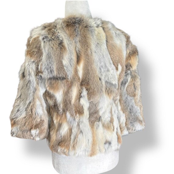Patchwork Rabbit Fur Jacket Genuine Fur Neutral C… - image 7