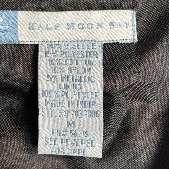 Half Moon Bay Red Black Patchwork Jacket Boho Fes… - image 7