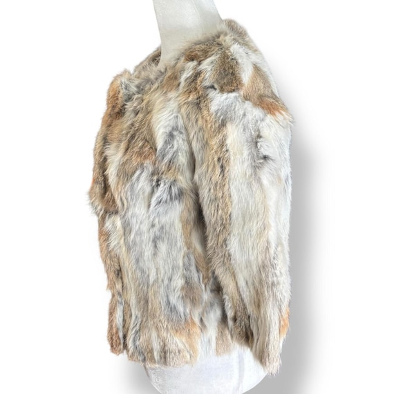 Patchwork Rabbit Fur Jacket Genuine Fur Neutral C… - image 5