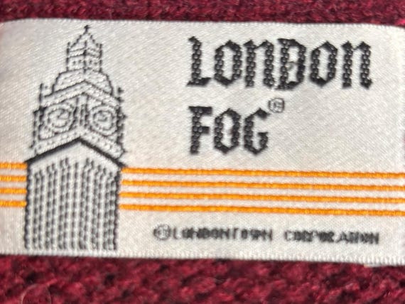 90s London Fog Striped Knit Sweater Vest - Burgun… - image 9