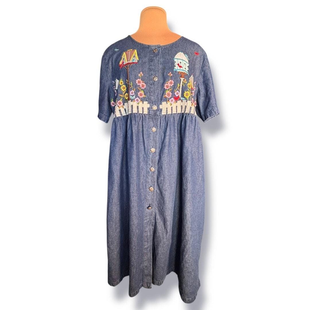 Chambray Midi Dress - Etsy