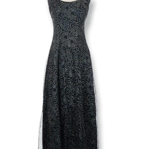 knee length dresses for ladies Vintage 90s Jenny Bannister Lace Mesh Prom Dress Baby Blue – Call Me The  Breeze main image 0