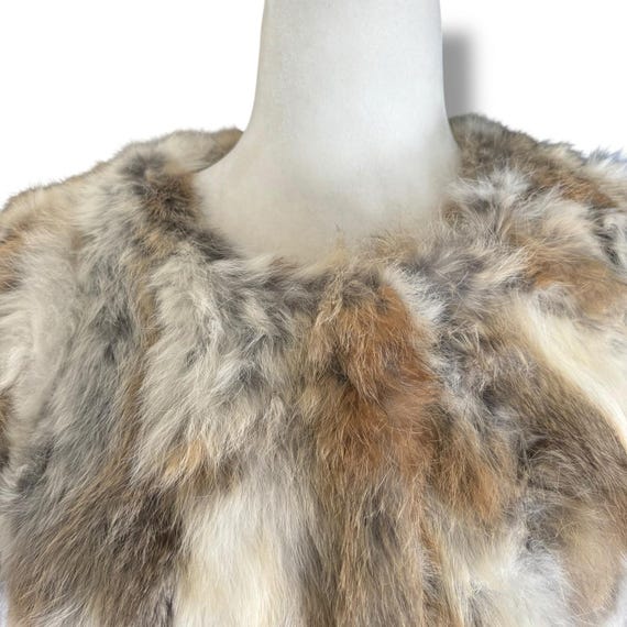 Patchwork Rabbit Fur Jacket Genuine Fur Neutral C… - image 2