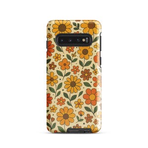 Retro Daisy Pattern Phone Case – Vintage Floral Protective Cover – Tough case for Samsung®