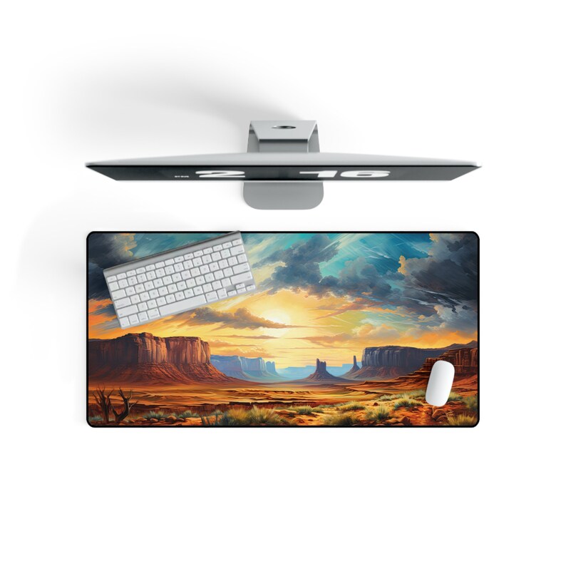 Western Country Desk Mat Monument Valley Aesthetic Cowboy Cowgirl ...